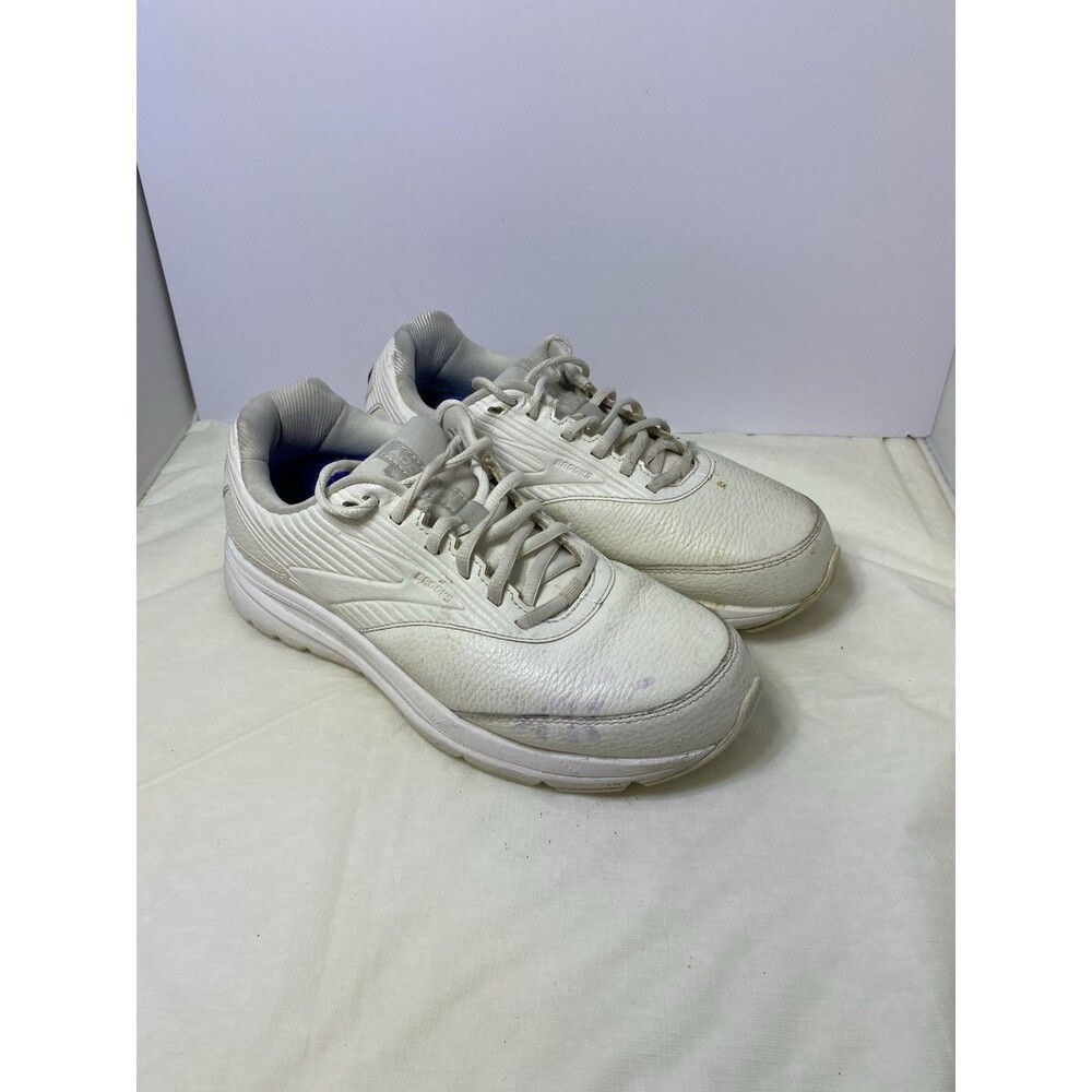 Brooks Womens Addiction White Shoes US 9.5 2 E Double Wide